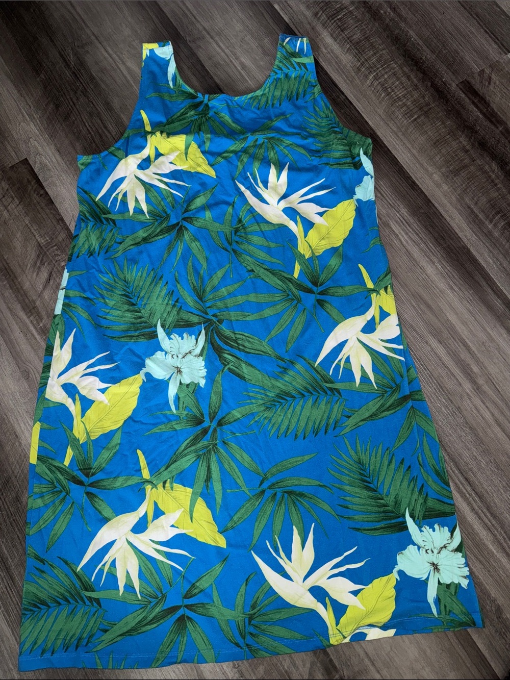Talbots 1X tropical birds of paradise shift dress plus Hawaiian floral women’s